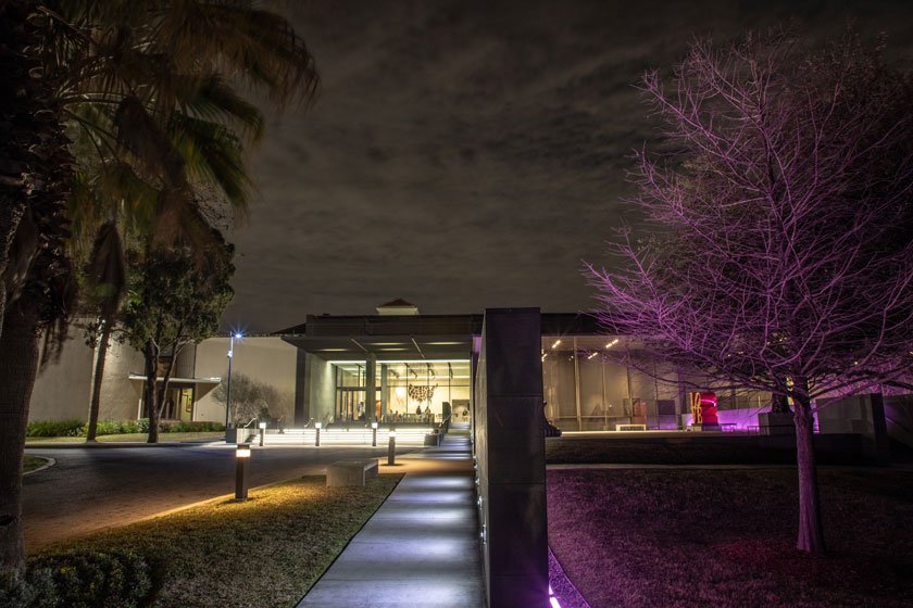 McNay Facade at night